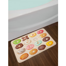 Delicious Glazed Pastries Bath Mat