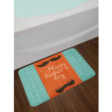 Mustache Bowtie Bath Mat