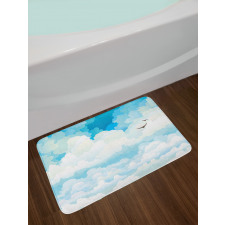 Silhouettes of Birds Bath Mat