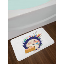 School Boy Animal Bath Mat