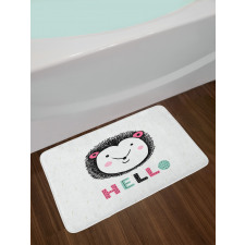 Sketched Animal Bath Mat