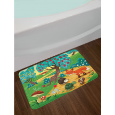 Woodland Happy Animals Bath Mat