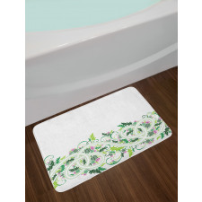 Border Style Ornament Bath Mat