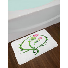 Graphic Flower Bath Mat