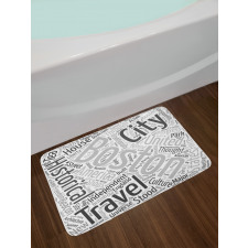 Worldcloud for Tourists Bath Mat