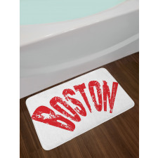 Calligraphic Letters Form Bath Mat