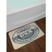 Passport Stamp Design Bath Mat