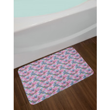 Low Poly Nature Scene Bath Mat