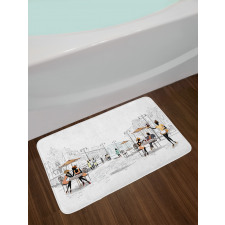 European Street Restaurant Bath Mat