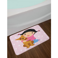 Doodle Girl and Pet Dog Bath Mat