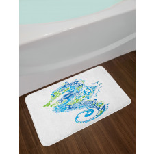 Curvy and Wavy Forms Bath Mat