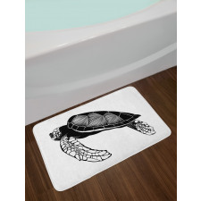 Floating Tortoise Design Bath Mat