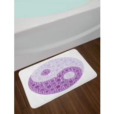 Graphic Yin Yang Tile Bath Mat