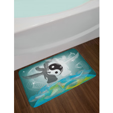 Flying Angel Abstract Art Bath Mat