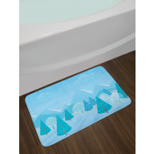 Christmas Pines Alps Bath Mat