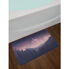 Foggy Mountain Range Bath Mat