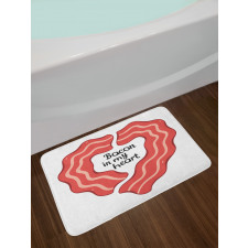 Yummy Bacon in My Heart Bath Mat