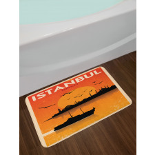 Vintage Cityscape Bath Mat