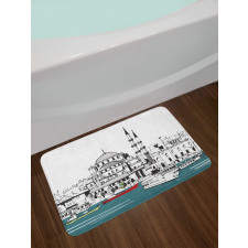 Coastal Town Harbor Bath Mat