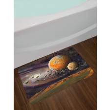 Universe Space Planets Bath Mat