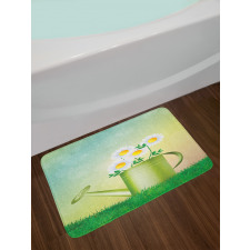 Watering Can Flowerpot Bath Mat