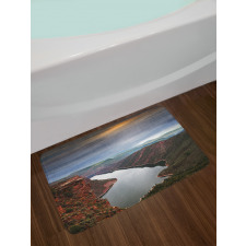 Mountain River Scenery Bath Mat