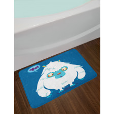 Goofy Cartoon Monster Bath Mat