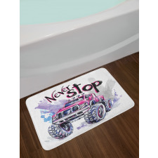 Never Stop Words Bath Mat