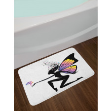 Girl Butterfly Wings Bath Mat