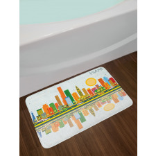 American City Skyline Bath Mat