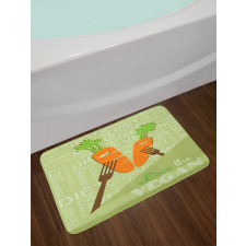 Smiling Carrot Love Vegan Bath Mat