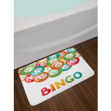 Lottery Game with Balls Bath Mat