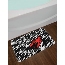 Silhouette Ocean Fauna Bath Mat