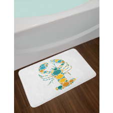 Pointillist Colorful Bath Mat