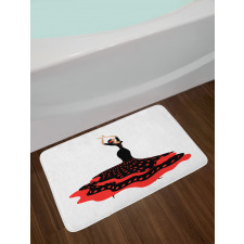 Flamenco Woman Folkloric Bath Mat