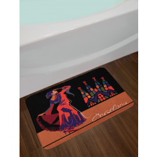 Traditonal Dancer Woman Bath Mat