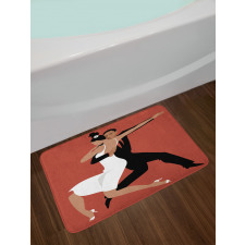 Latin Couple Dancing Bath Mat