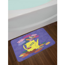 Flower Bucket Water Can Bath Mat