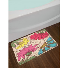 Old Fashioned Artwork Bath Mat