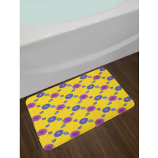 Mosaic Flower Pattern Bath Mat