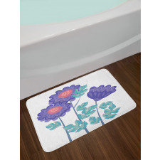 Ornamental Flower Bouquet Bath Mat