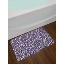 Abstract Figs Purple Tone Bath Mat