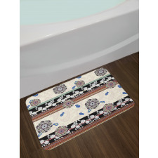 Abstract Petals and Roses Bath Mat