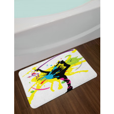 Dancing Girl Pattern Bath Mat