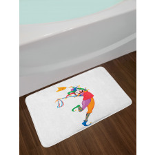 Jester with a Mask Bath Mat