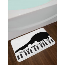 Piano Jazz Music Bath Mat