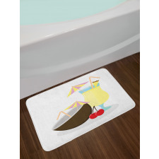 Pina Colada Cocktail Bath Mat