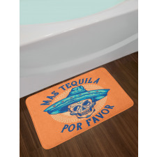 Skull Sombrero Tequila Bath Mat