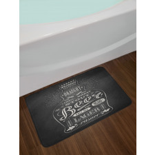 Beer Bottle Lettering Bath Mat