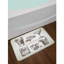 Vintage Sketch Beverage Bath Mat